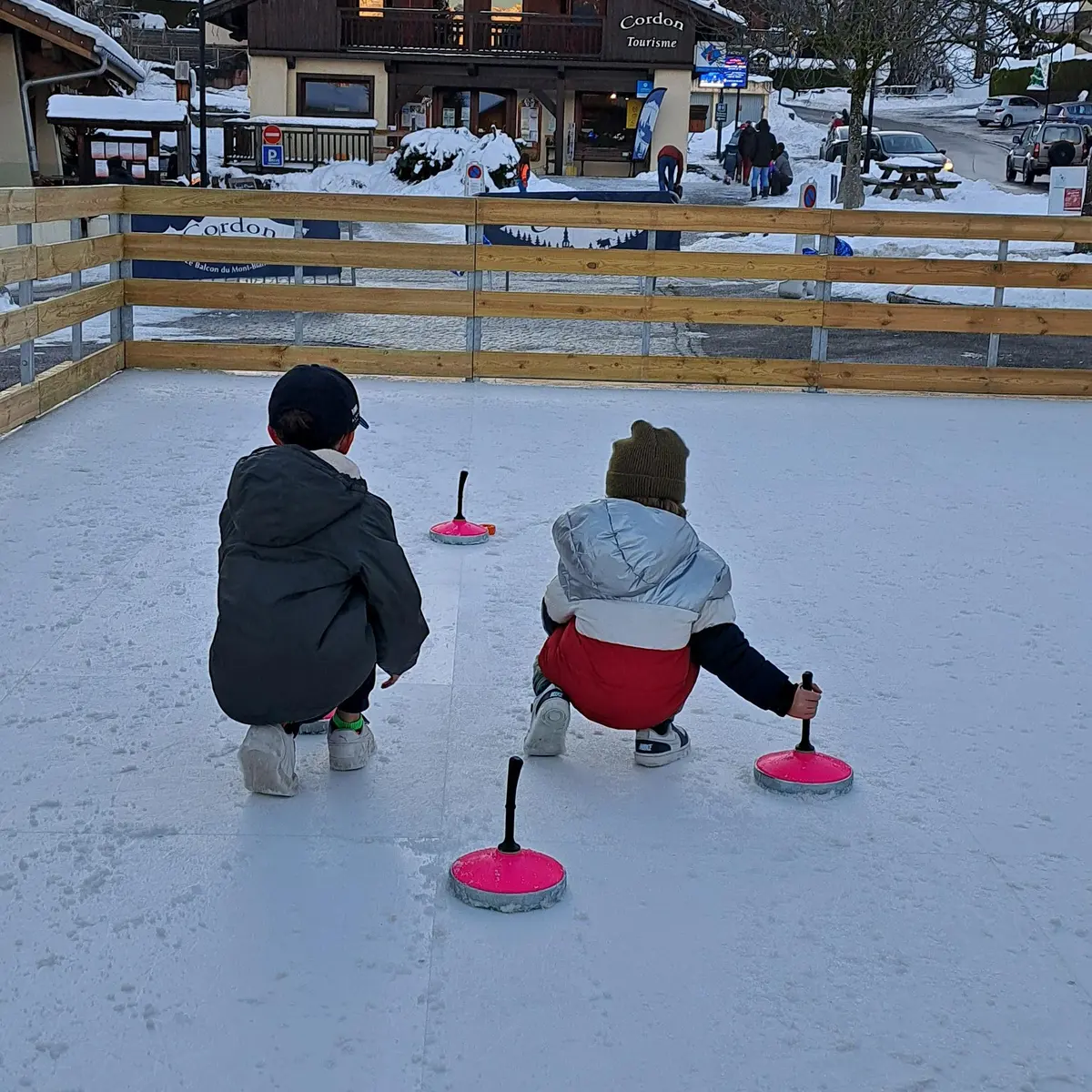 Children playing eisstock