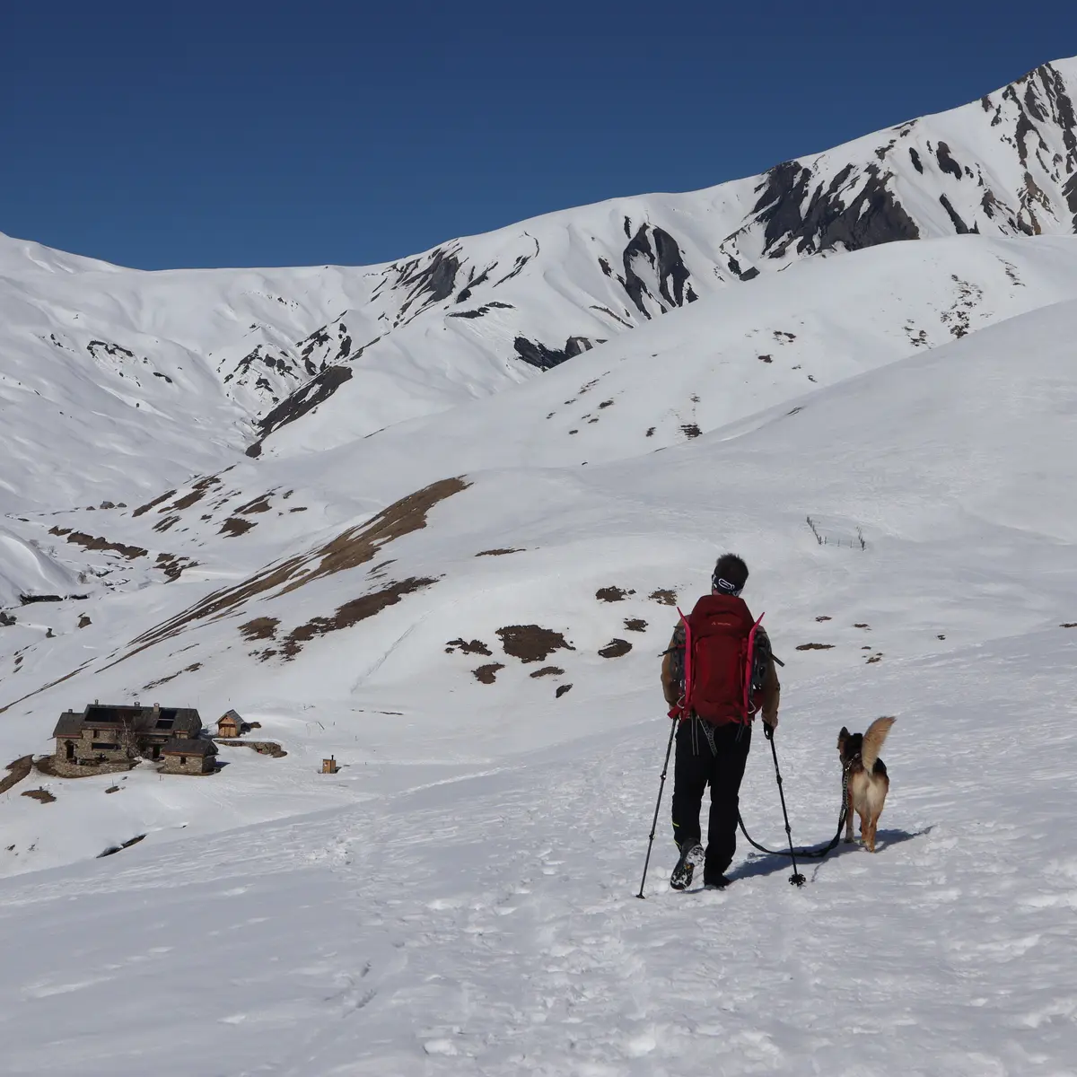 Refuge du pic du Mas en raquettes