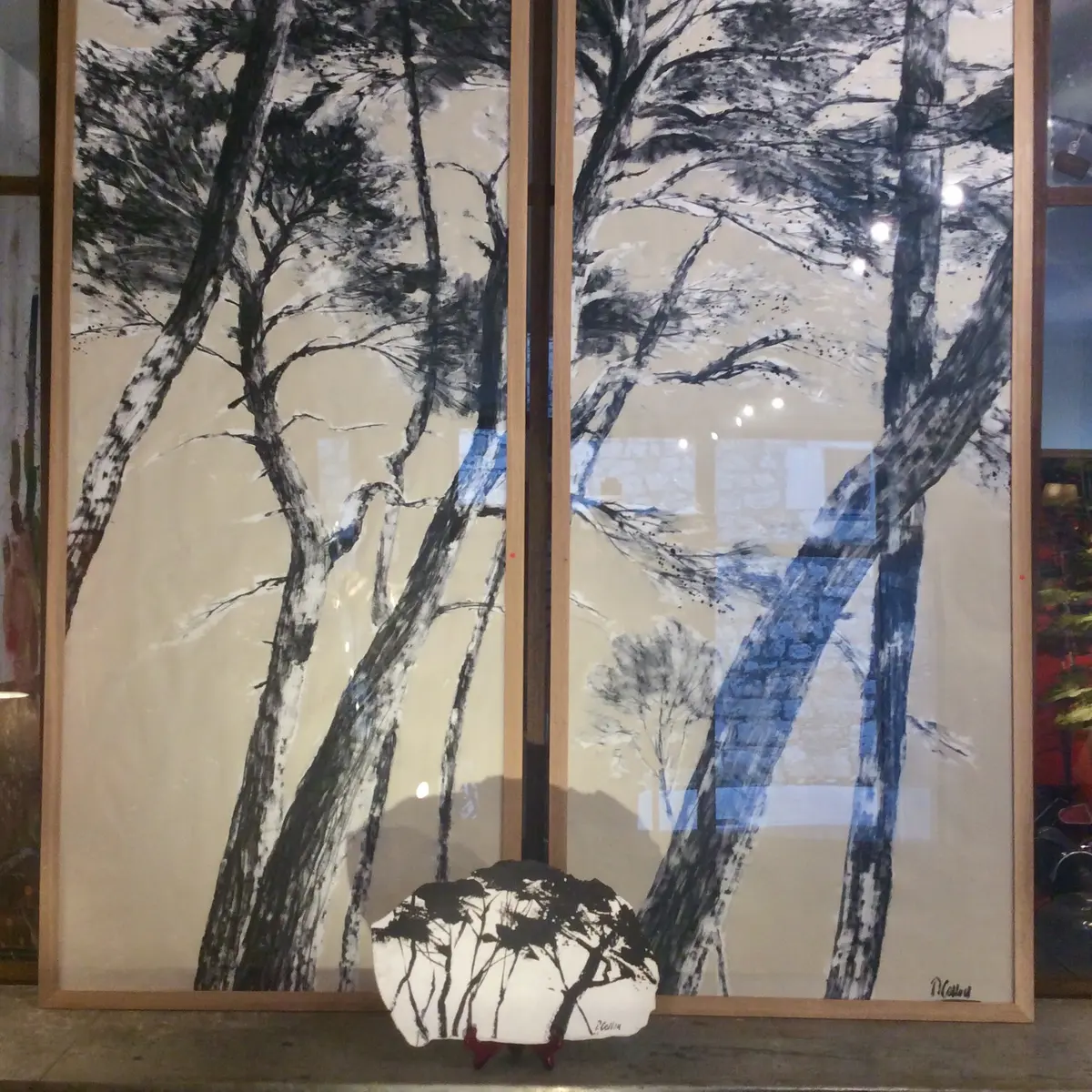 Tableau de pins parasols