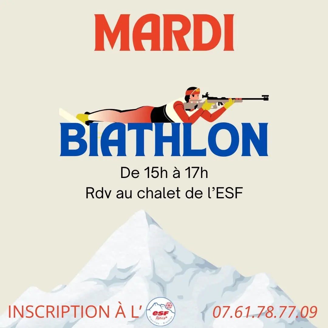 Biathlon avec l'ESF Abriès-Ristolas