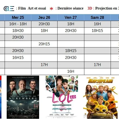 Programme Cinéma Le Poom_Orcières