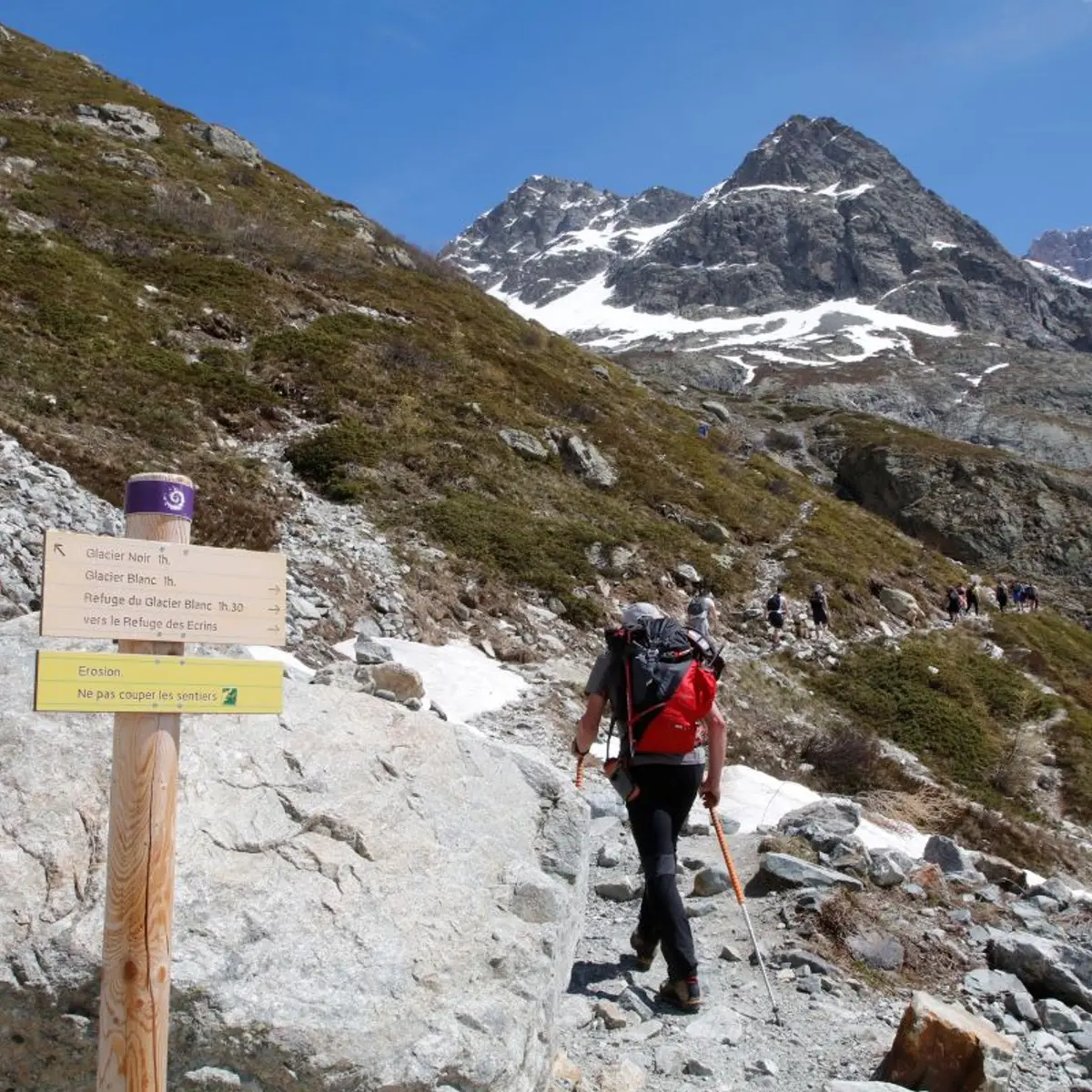Montée au glacier Blanc