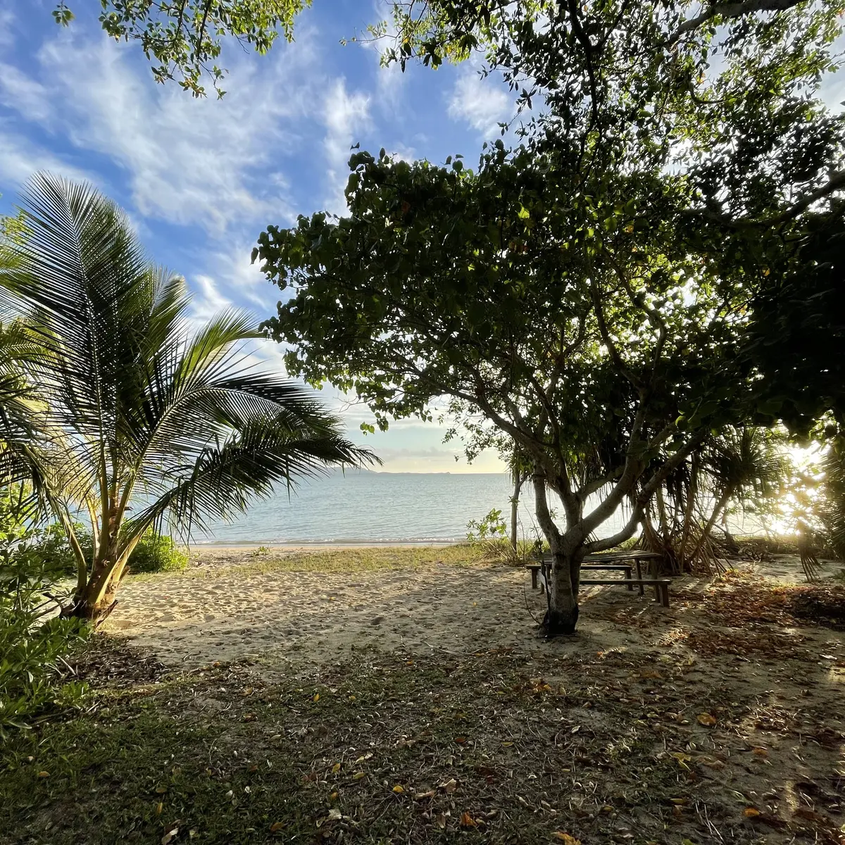 paysage, terrain, camping, bora bora beach, poum, grand nord