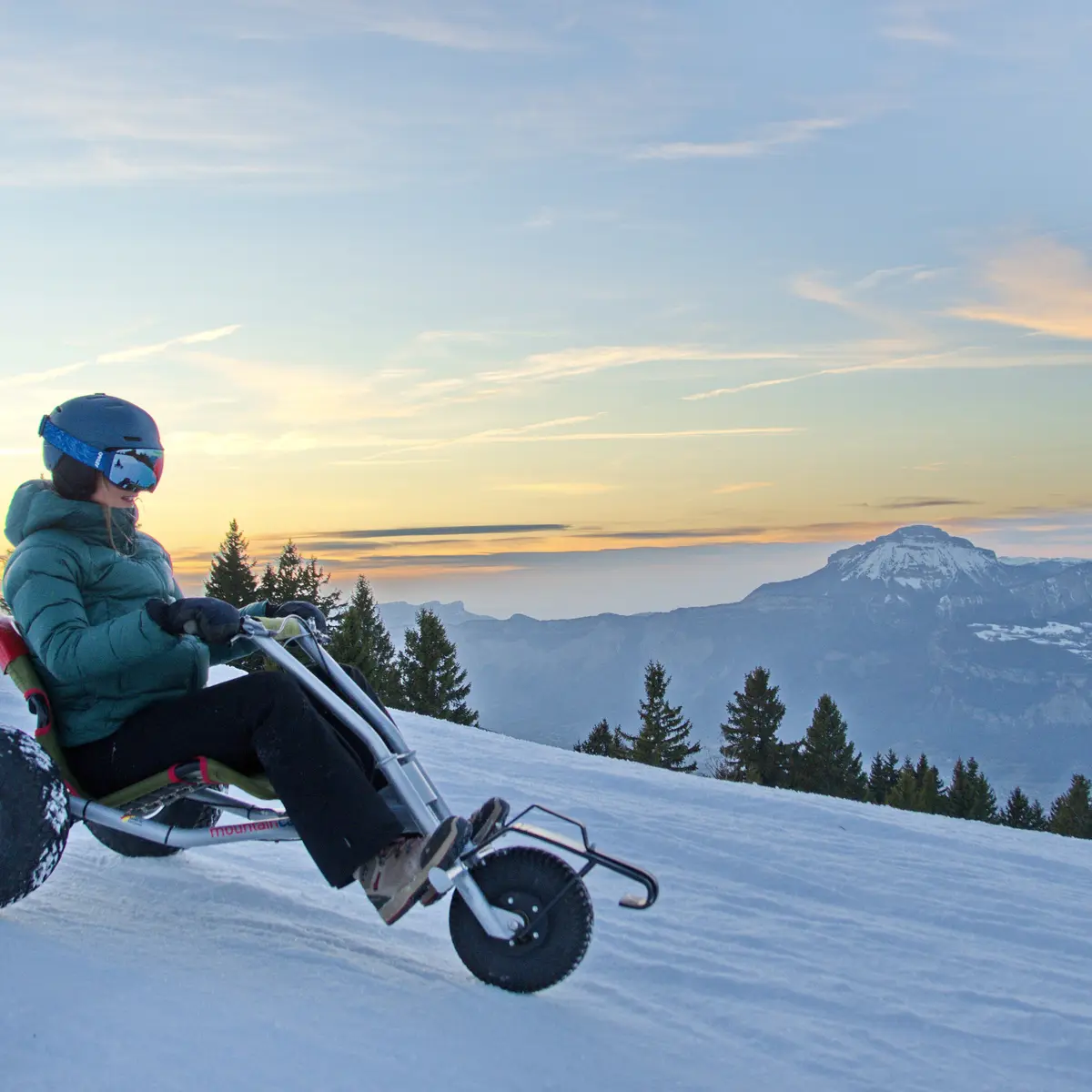 Activité après-ski Mountain Cart sur neige
