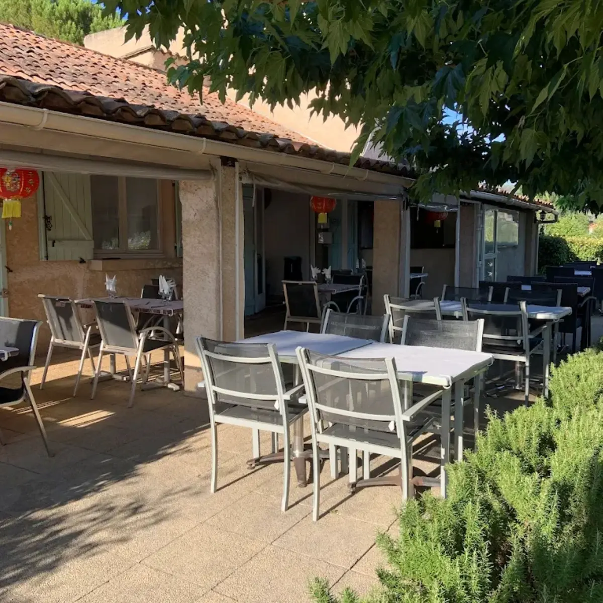 la terrasse du restaurant