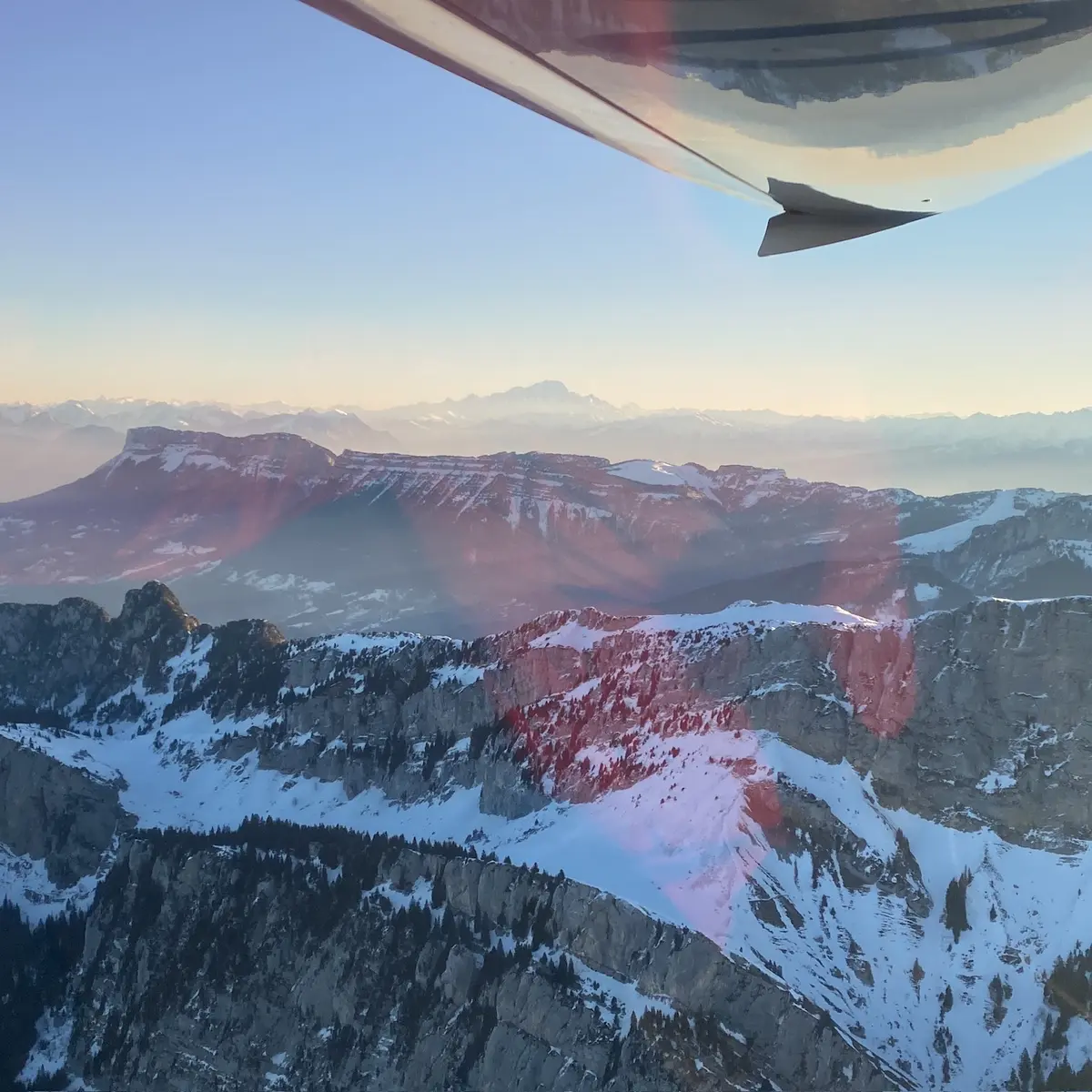 Vol ULM en hiver au-dessus des montagne de la Grande Chartreuse