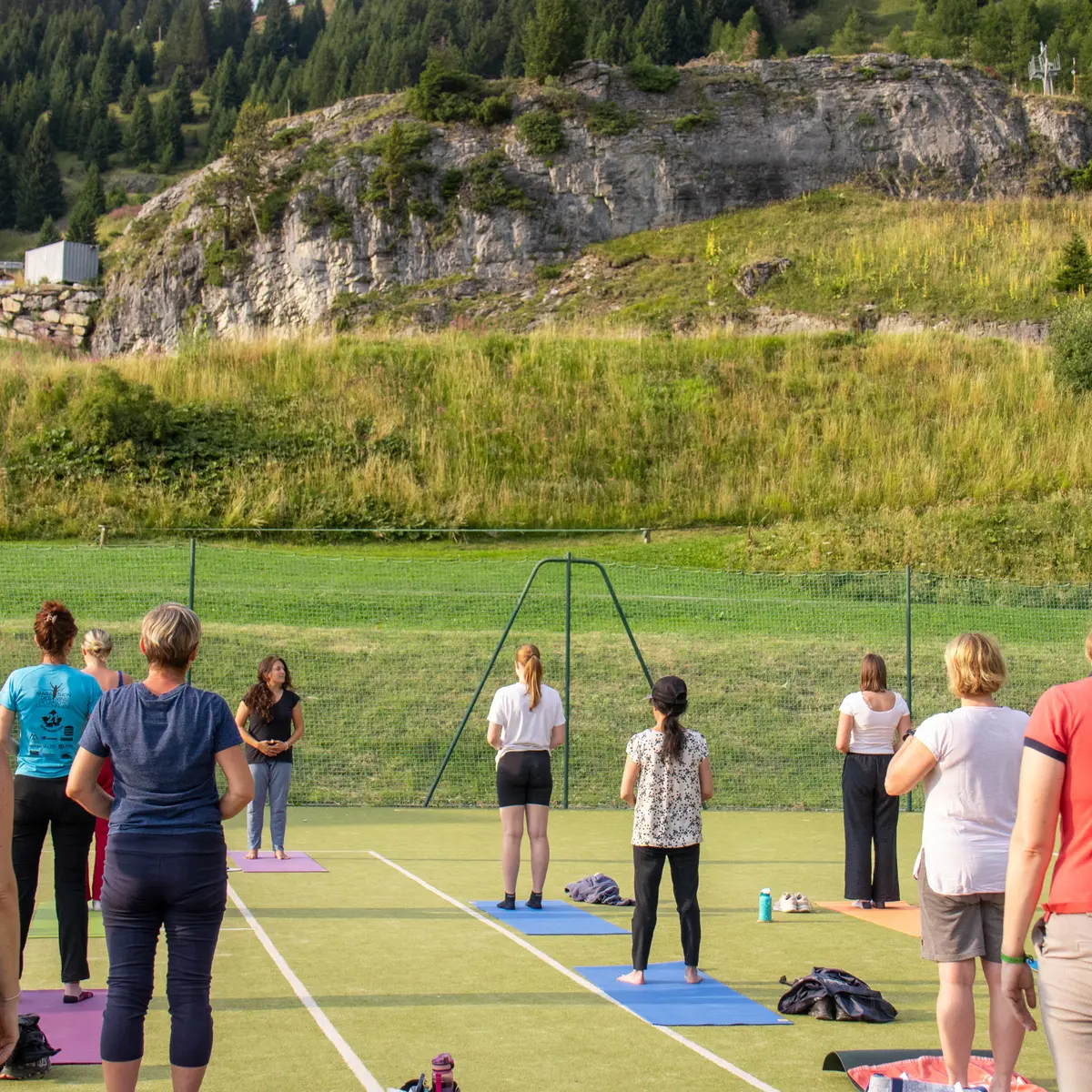 Vue arrière du groupe