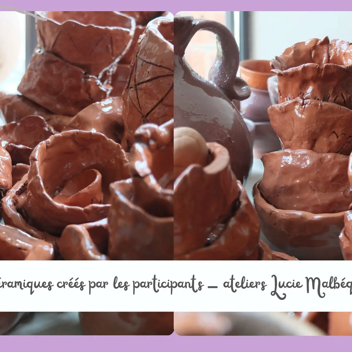 Céramiques crées par les participants