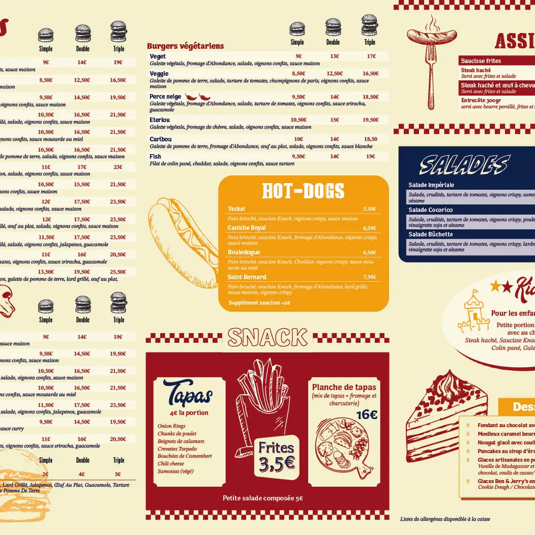 Menu La Canette Samoëns 2025 Food