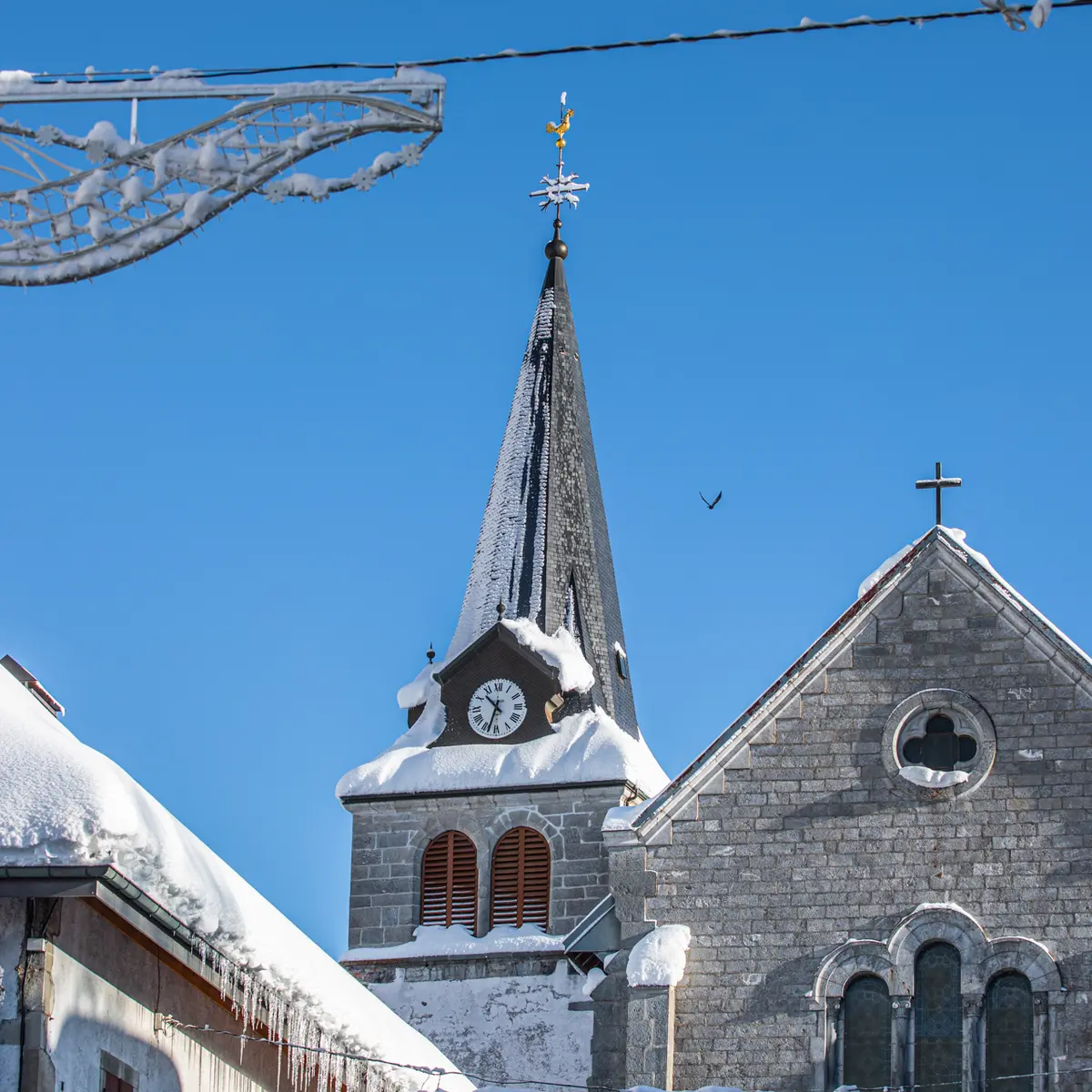Église en hiver