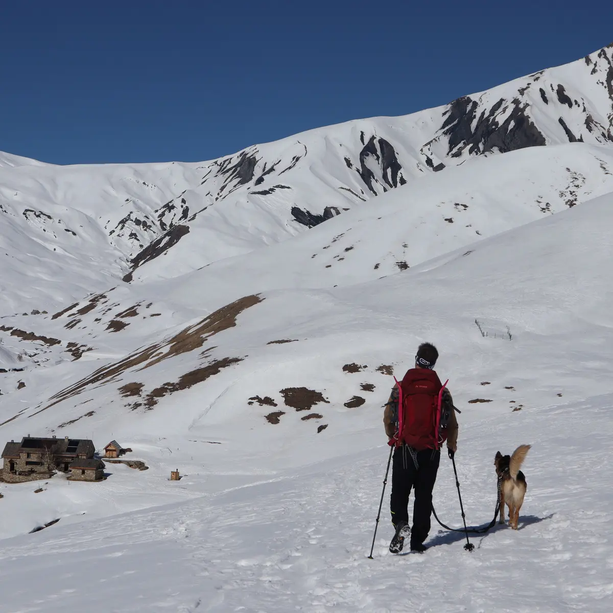 Refuge du pic du Mas en raquettes