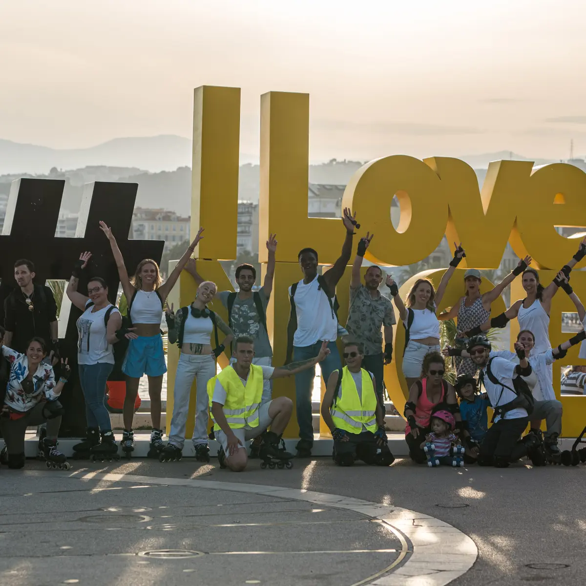 Au coucher de soleil