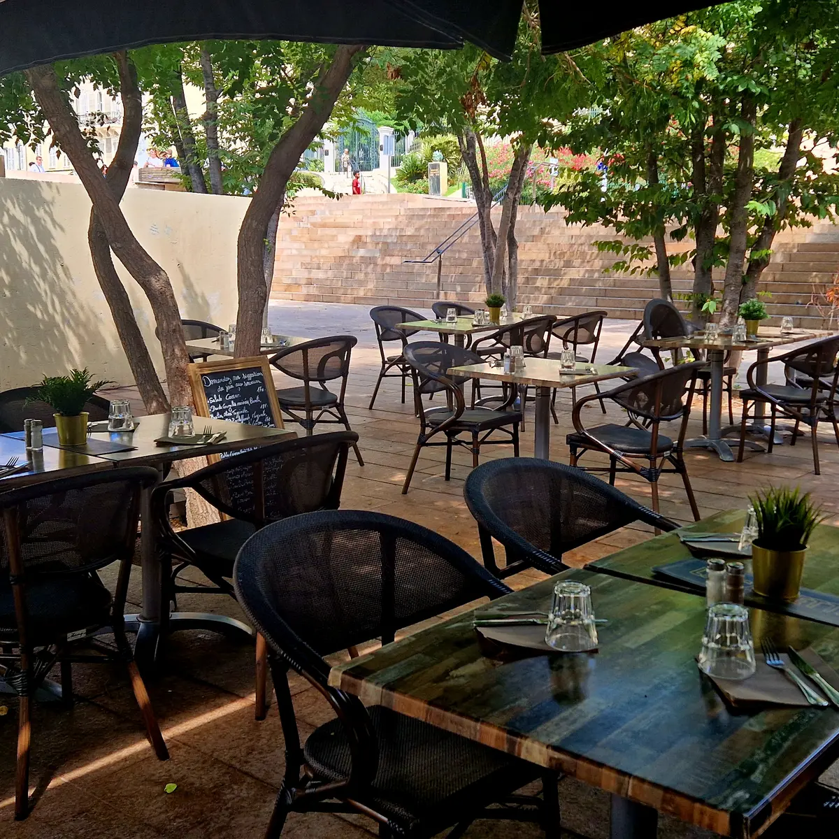 Terrasse ombragée