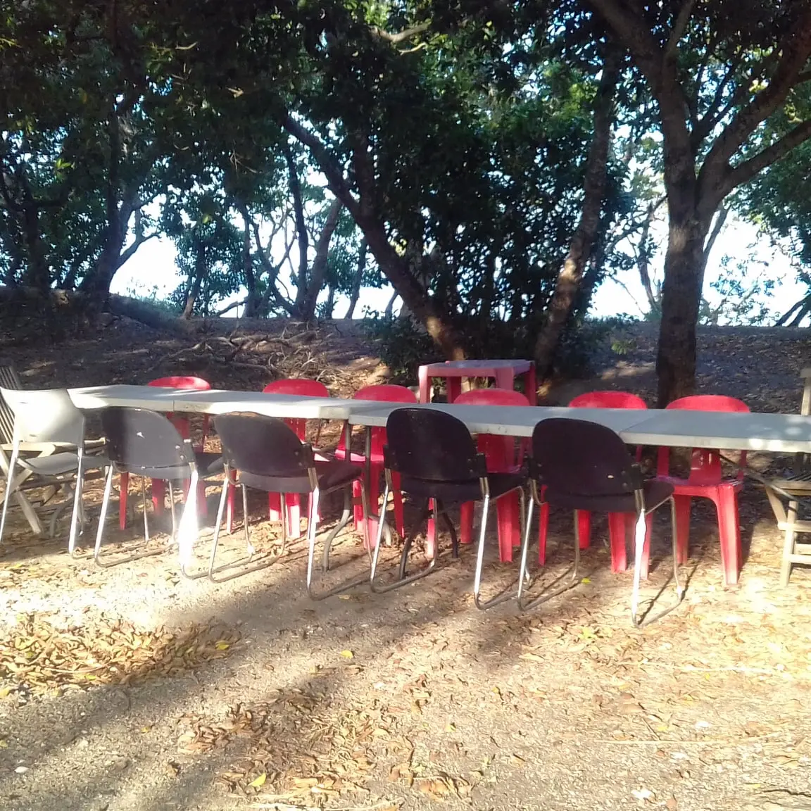 Coin repas au camping