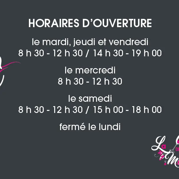 CARTE DE VISITE HORAIRES LA CAVE DE LA MADELEINE 42 SAINT GERMAIN LAVAL