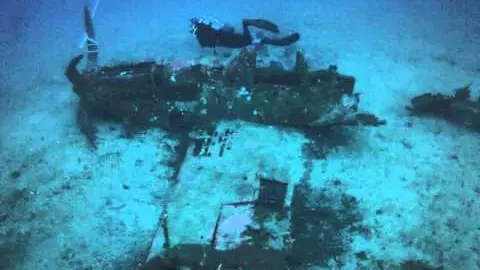 l'épave du mustang p51 à giens