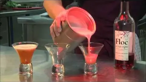 Floc de Gascogne AOC "tapioca" et sa soupe de Melon