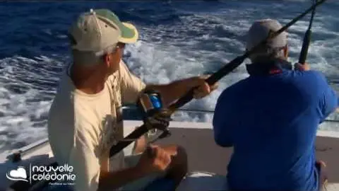 Fishing in the largest lagoon of the world in New Caledonia