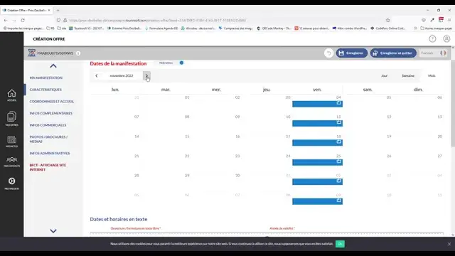 How to use calendar mode Extranet Pro