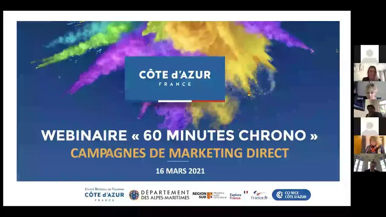 Webinaire #60MinutesChrono #CotedAzurFrance - Campagne de Marketing Direct