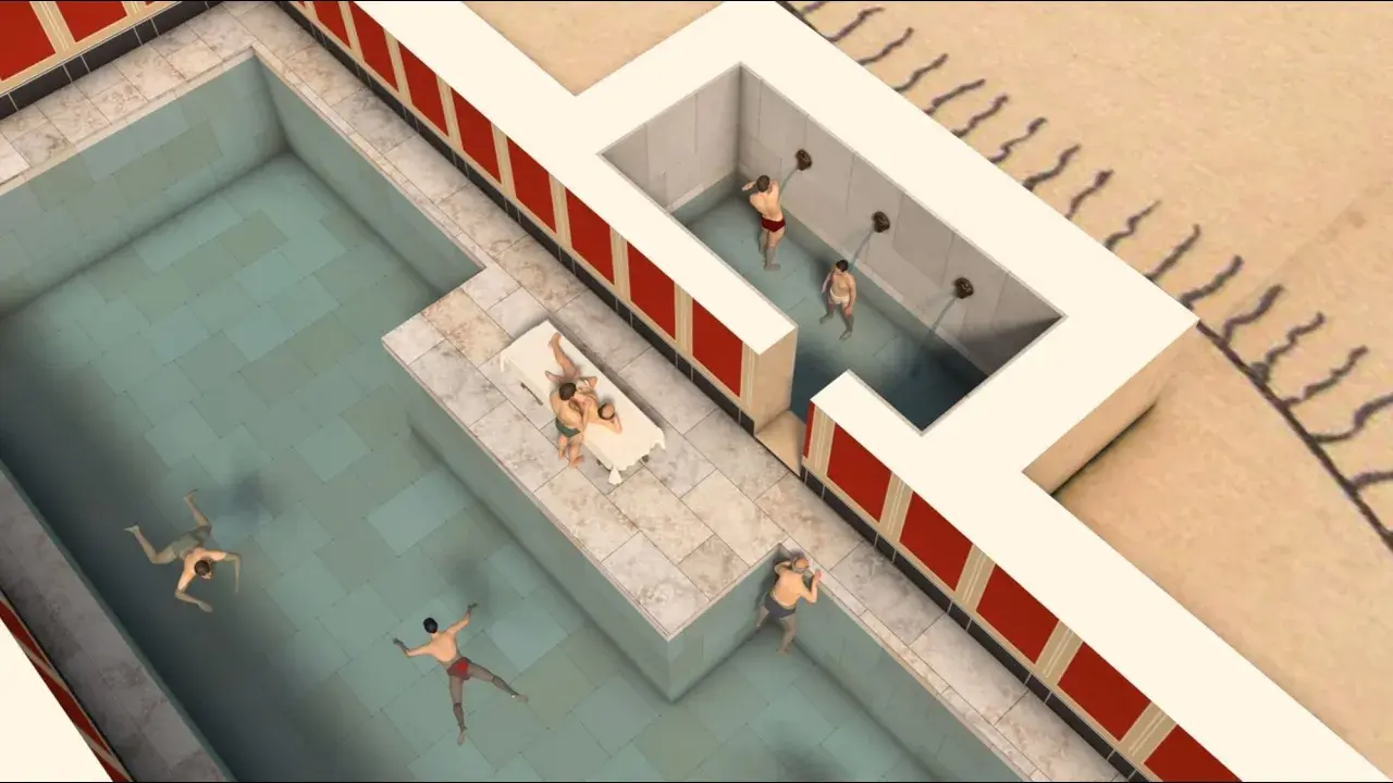 Visite virtuelle des thermes antiques disparus d'Evaux les Bains #restitution3D