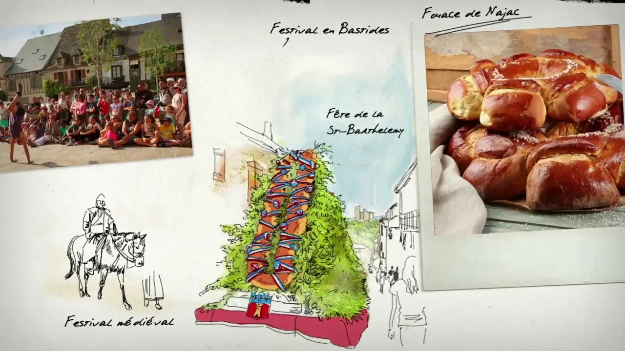 Carnet de voyage Villefranche-de-Rouergue - Najac, Aveyron