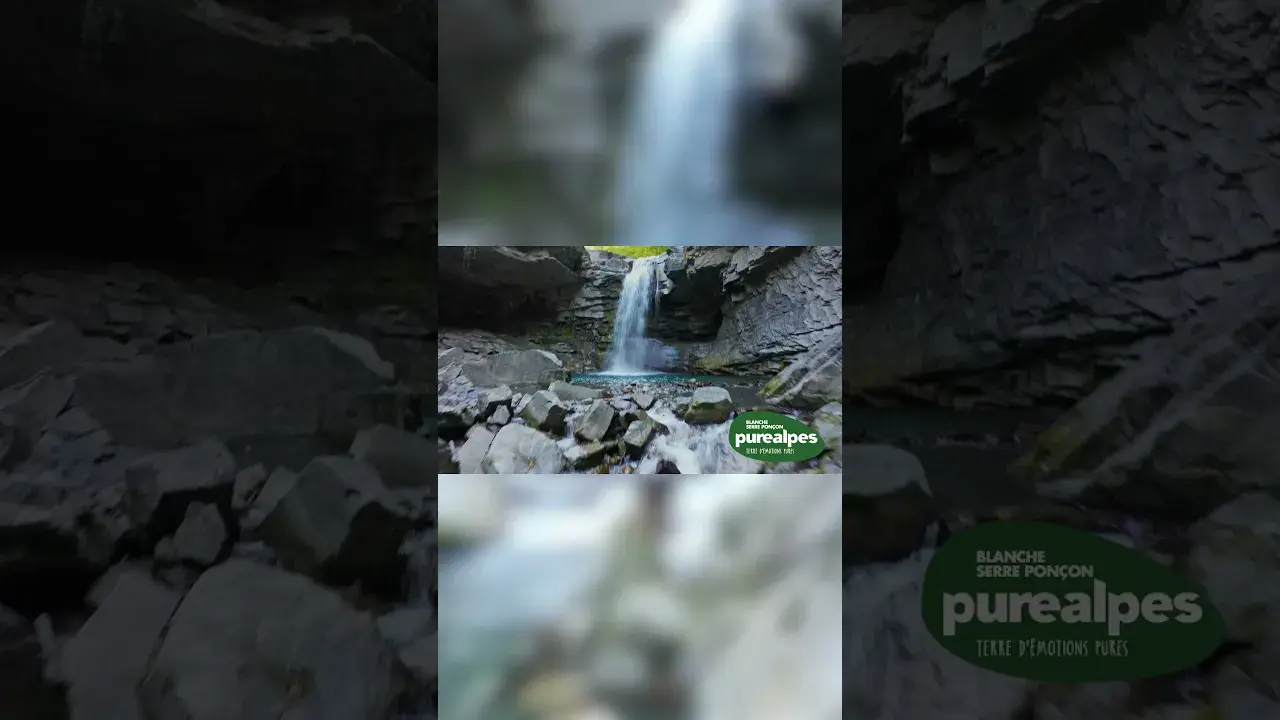 survol de la vallée du bès et de la cascade du saut de la pie