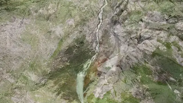 vue plongeante de la cascade des fours