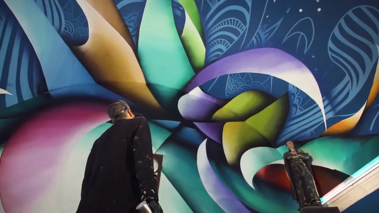 Découvrez les coulisses de la réalisation de la fresque