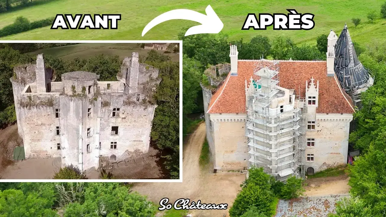 L'Incroyable Restauration d'un Château en Ruine. Visite avec son Propriétaire.