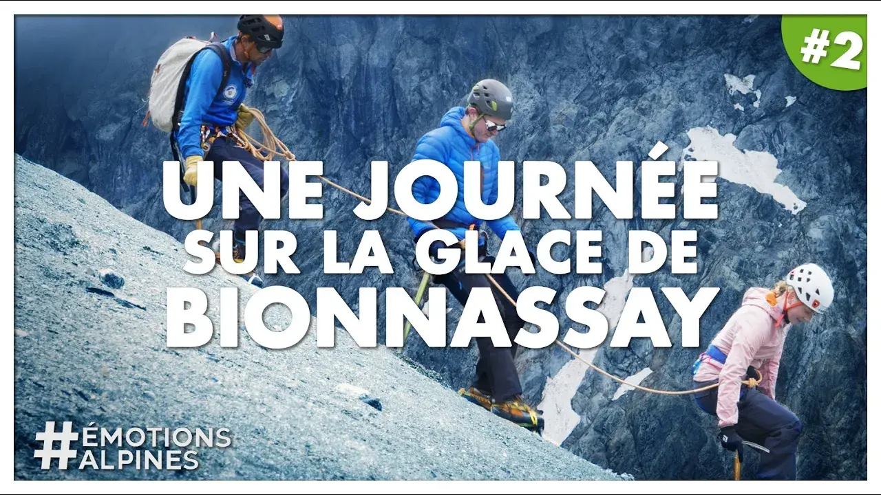 Suivez le guide sur le glacier de Bionnassay !