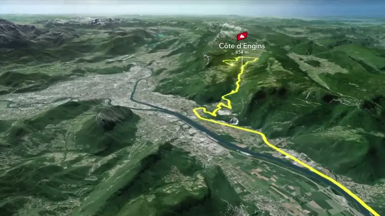 Arrivée du Tour de France 2026 à Orcières Merlette : le parcours en 3D.