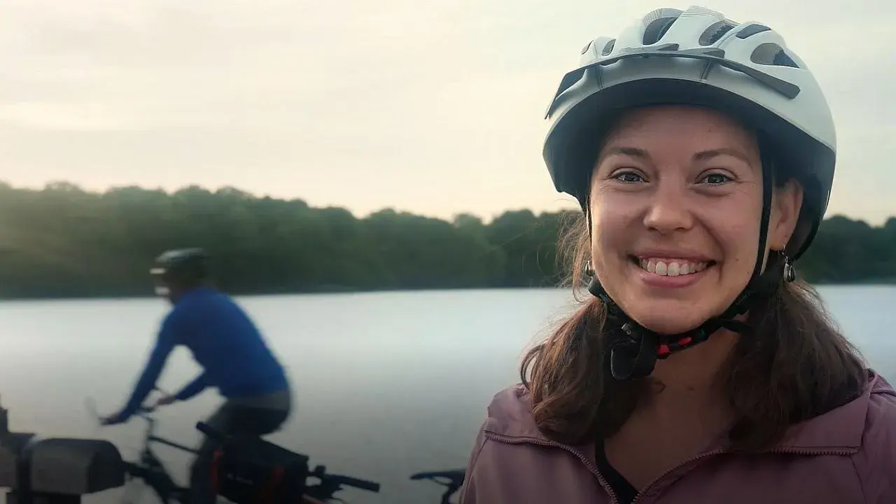 Balade à vélo au bord de l'étang de Hédé-Bazouges