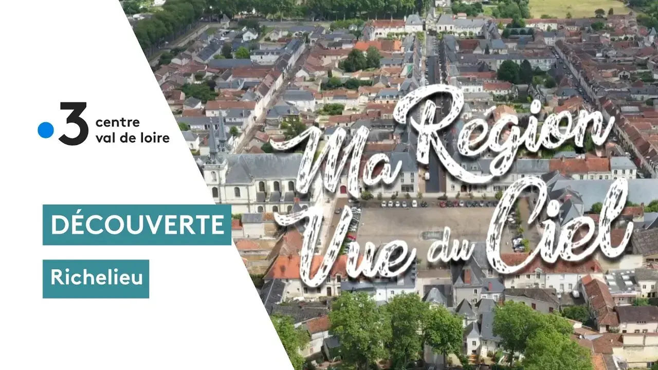 La ville de Richelieu vue du ciel