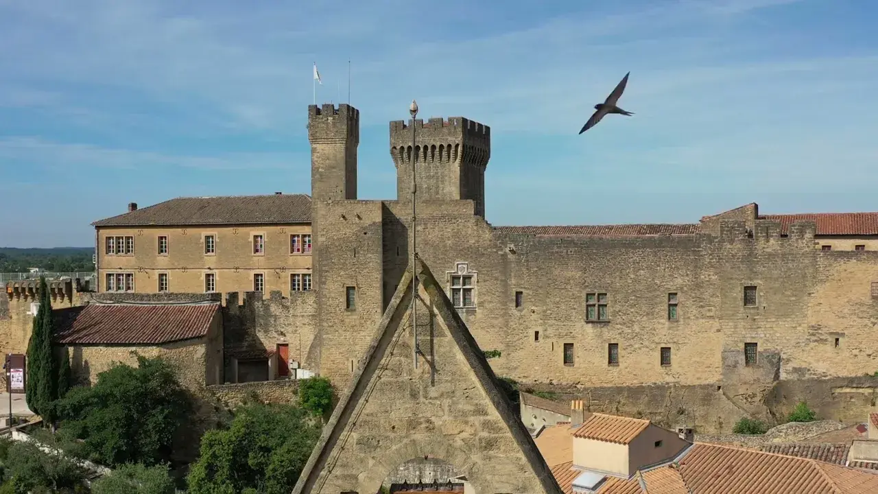 Château de l'Emperi vue par drone