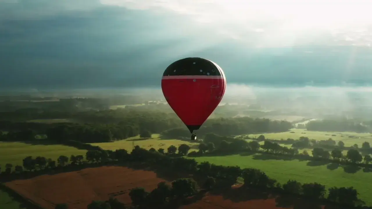 Heißluftballonfahrt über den Teichen der Dombes