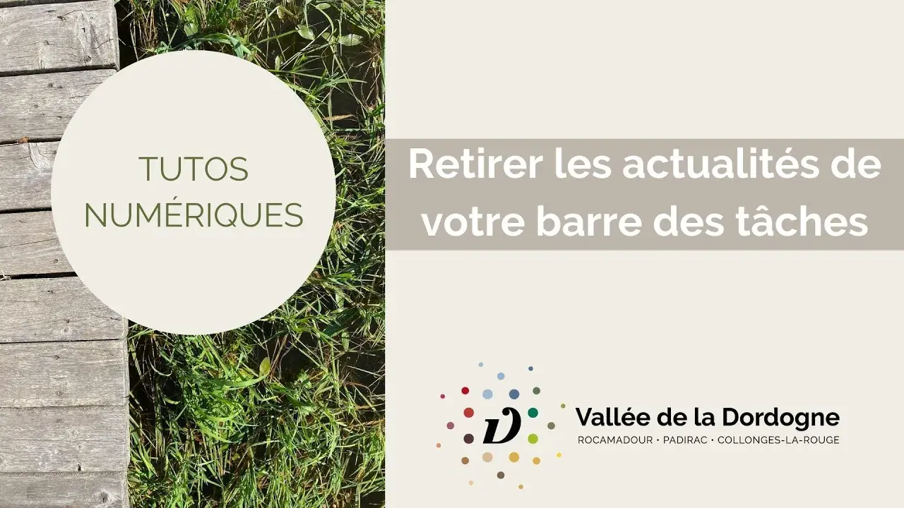 Retirer les actualités de votre barre des tâches