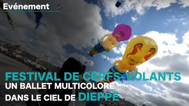 Festival de cerfs-volants, un ballet multicolore dans le ciel de Dieppe