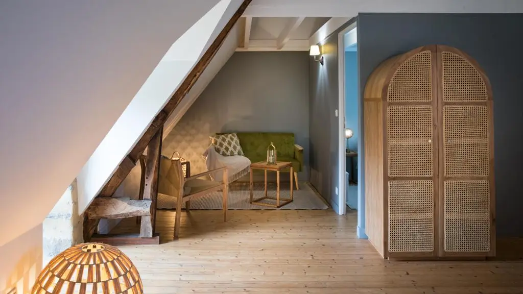 Manoir du Vau d'Arz - Gîte Rochefort - Coin salon de la chambre principale