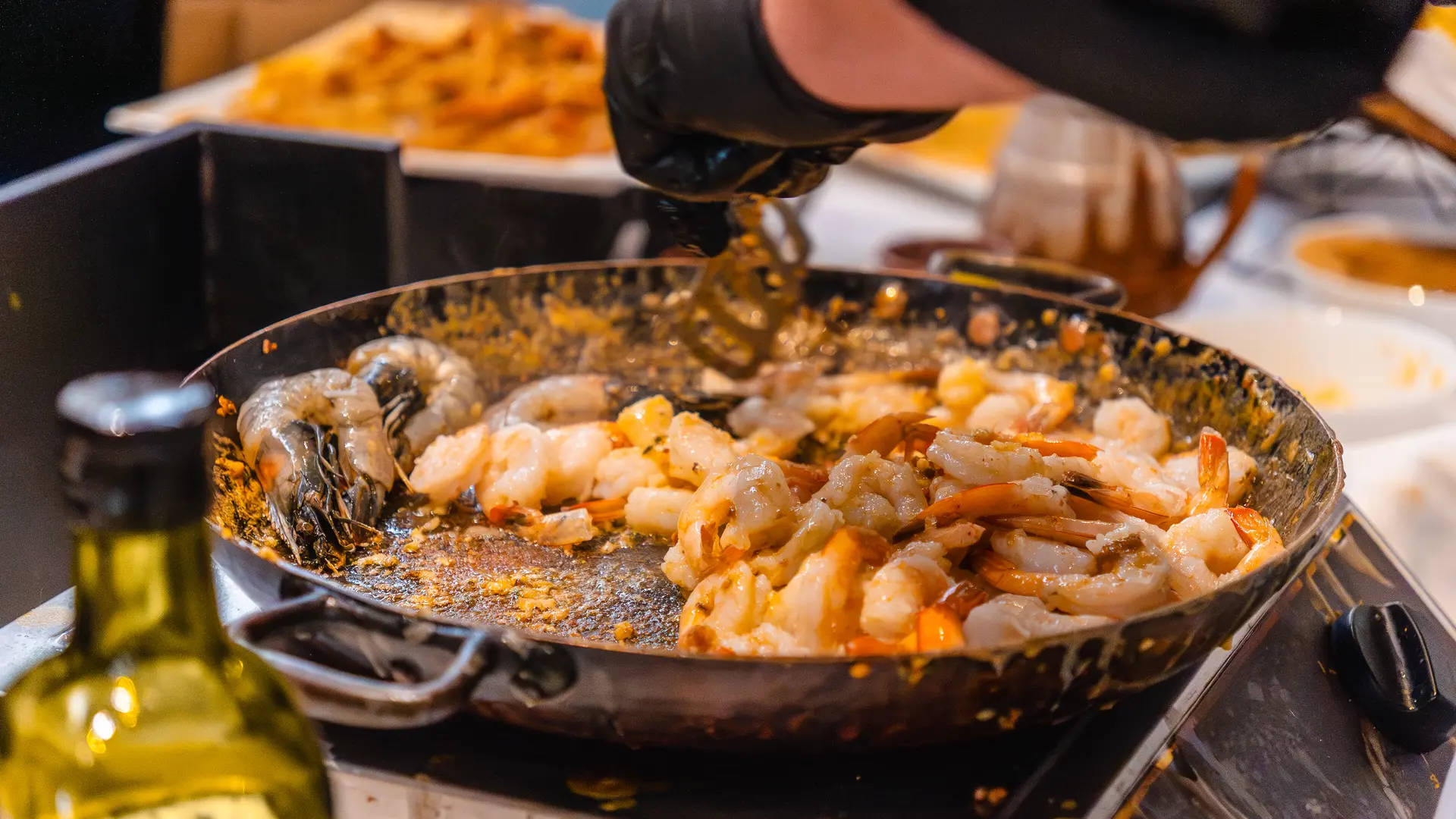 Atelier crevettes flambées