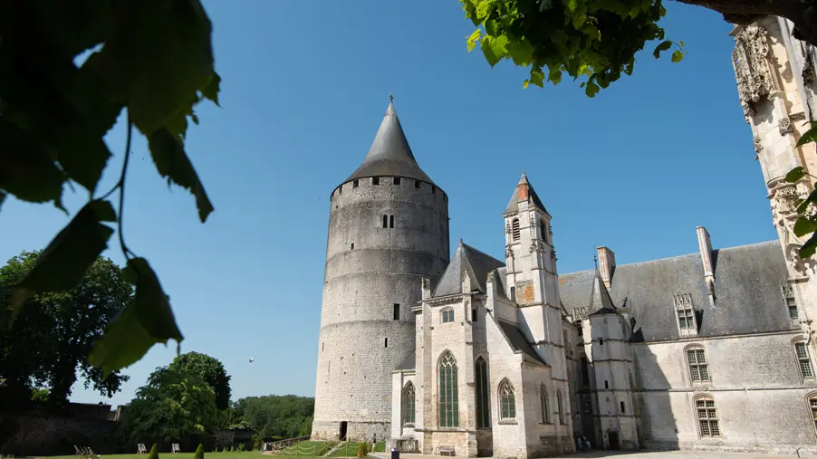Château de Châteaudun, donjon, Sainte-Chapelle et aile Dunois