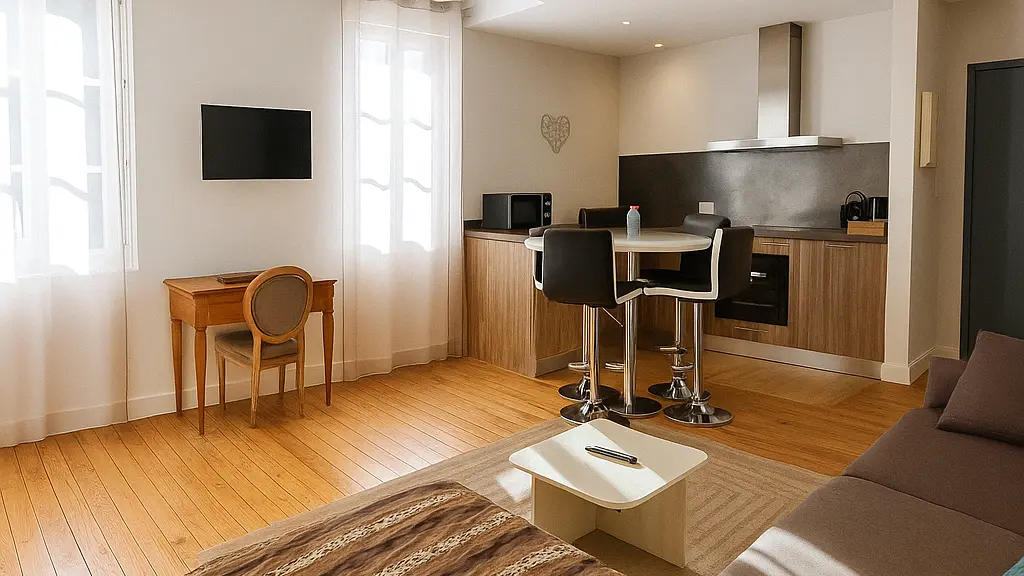 salon appartement familial de l'octroi