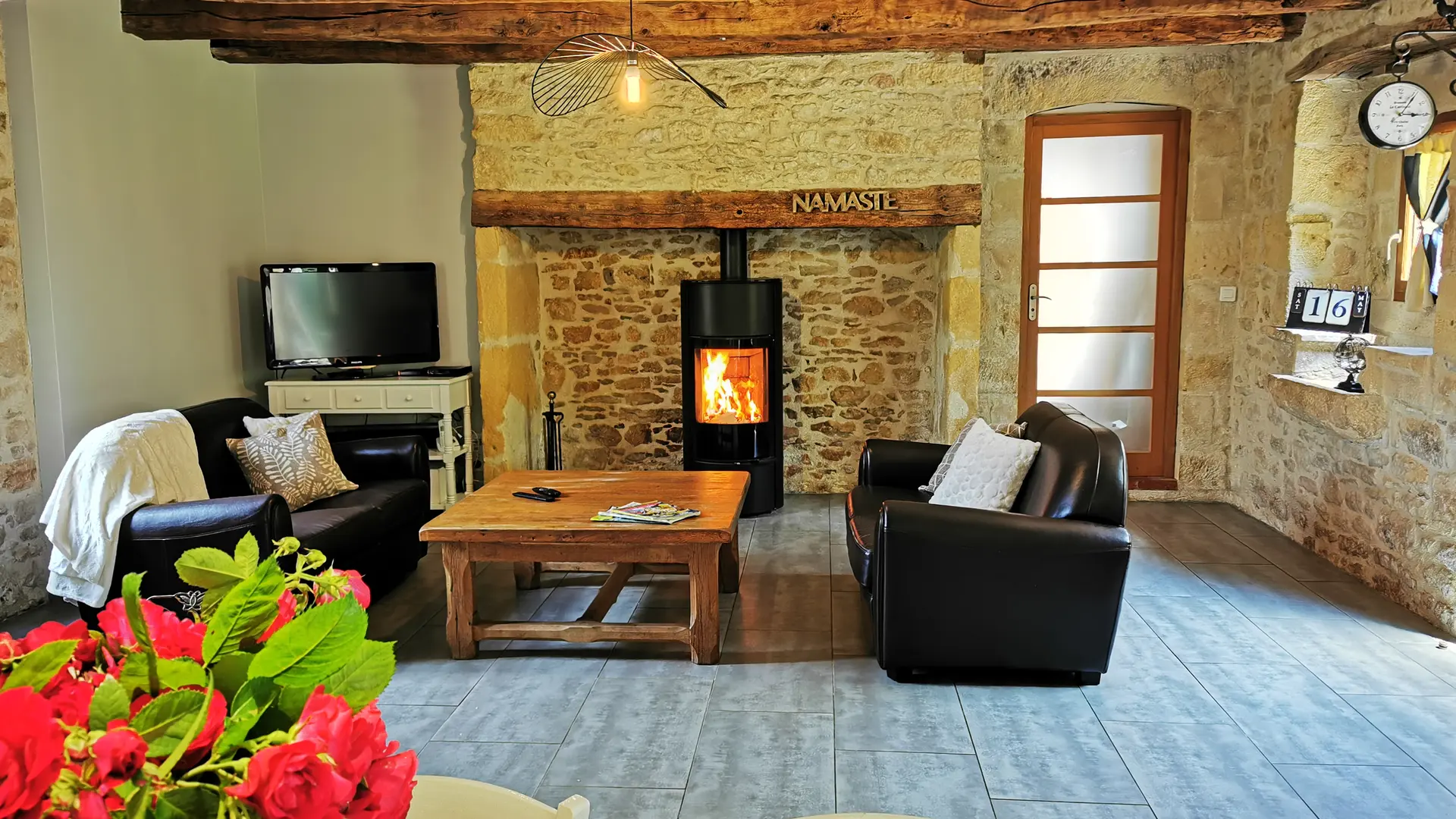 Salon pièce de vie en hivers