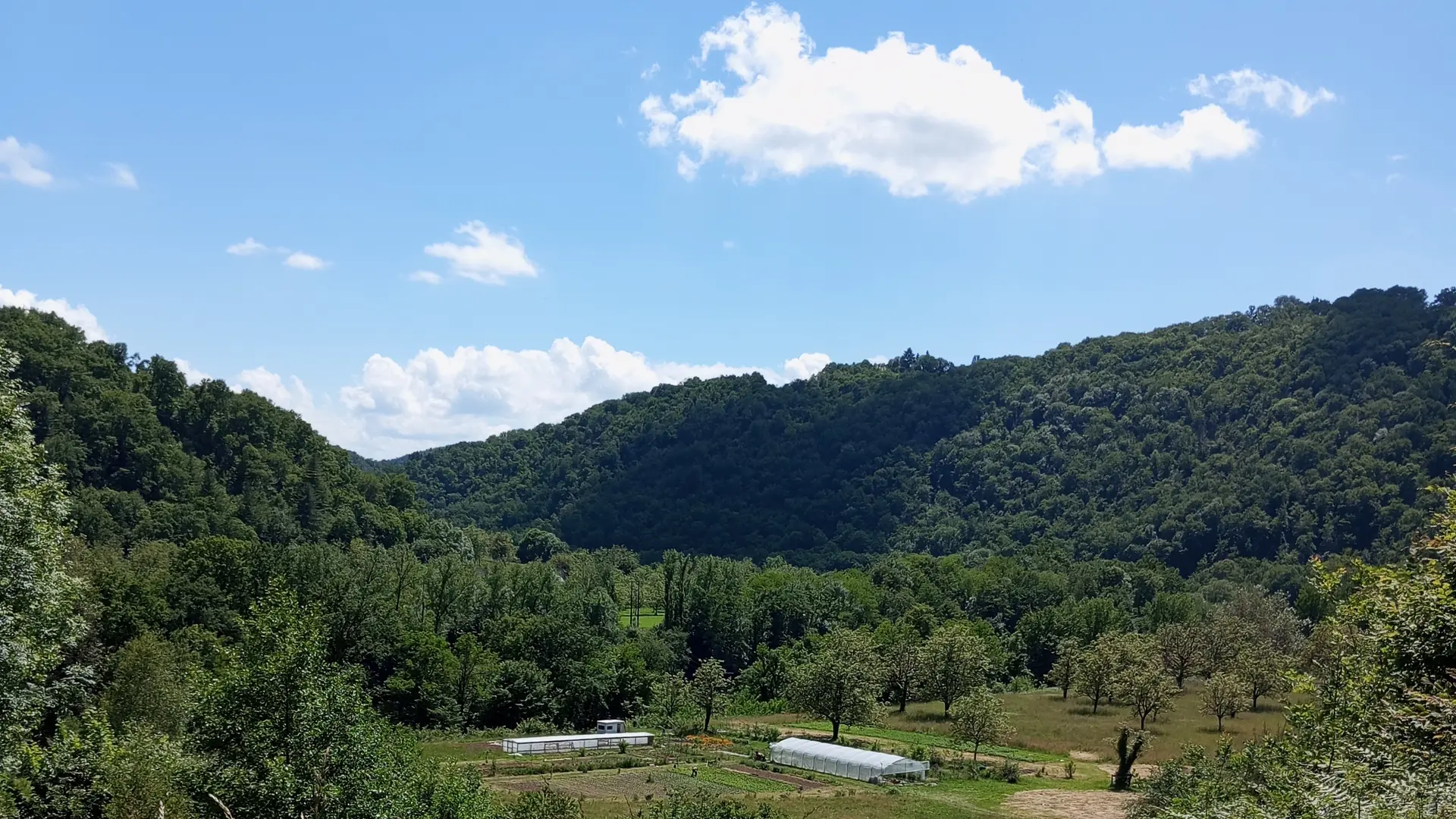 Le jardin des Lucioles vue d'en haut