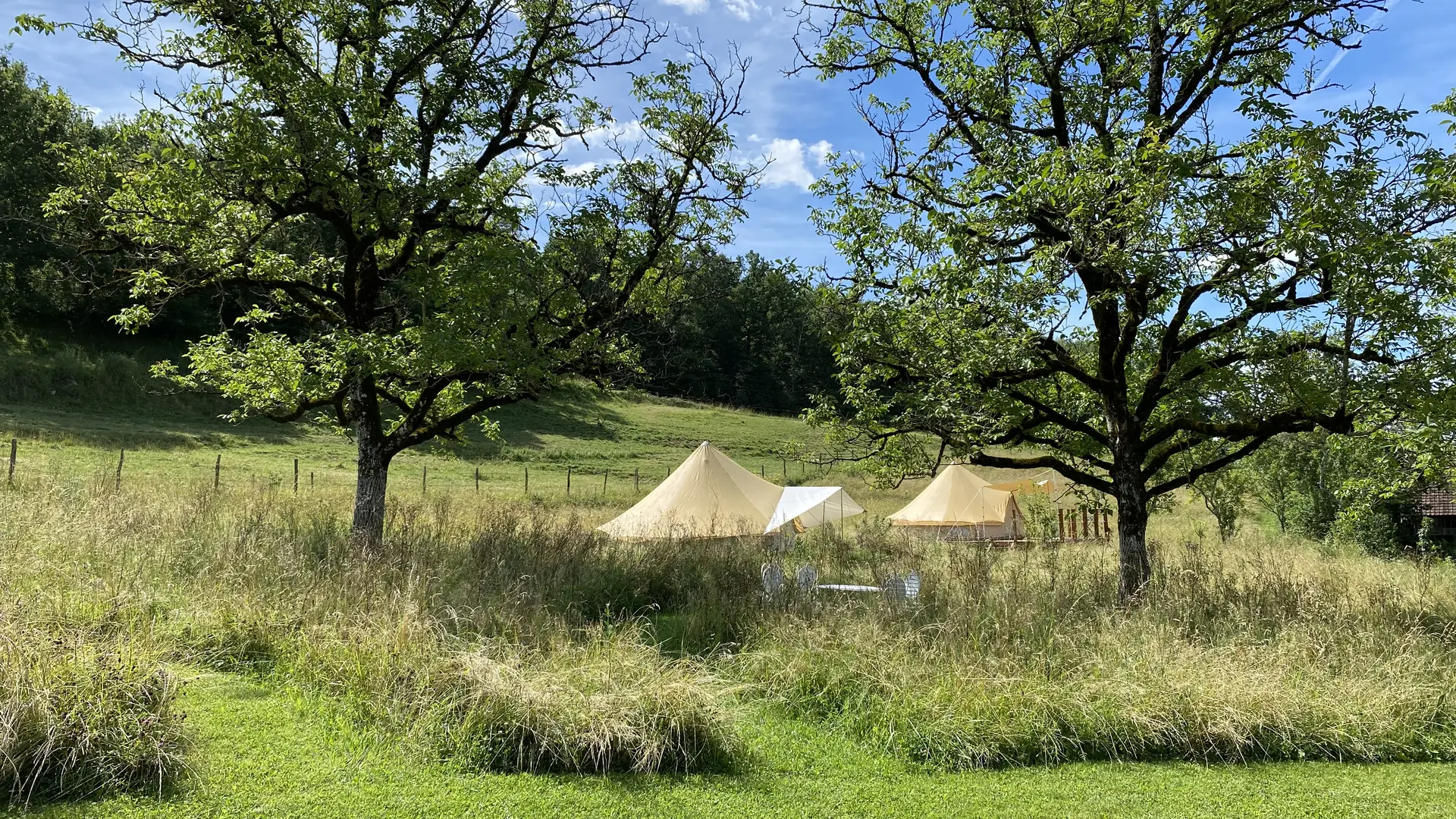 Vue sur le camping