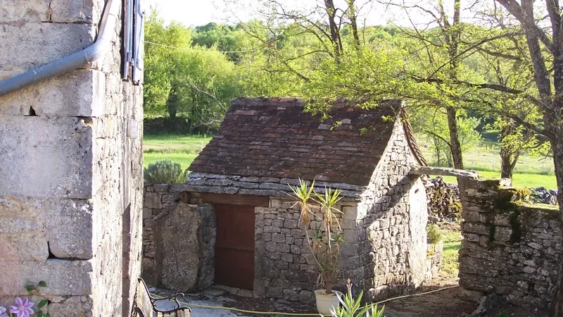 jardin et cabane pour les enfants