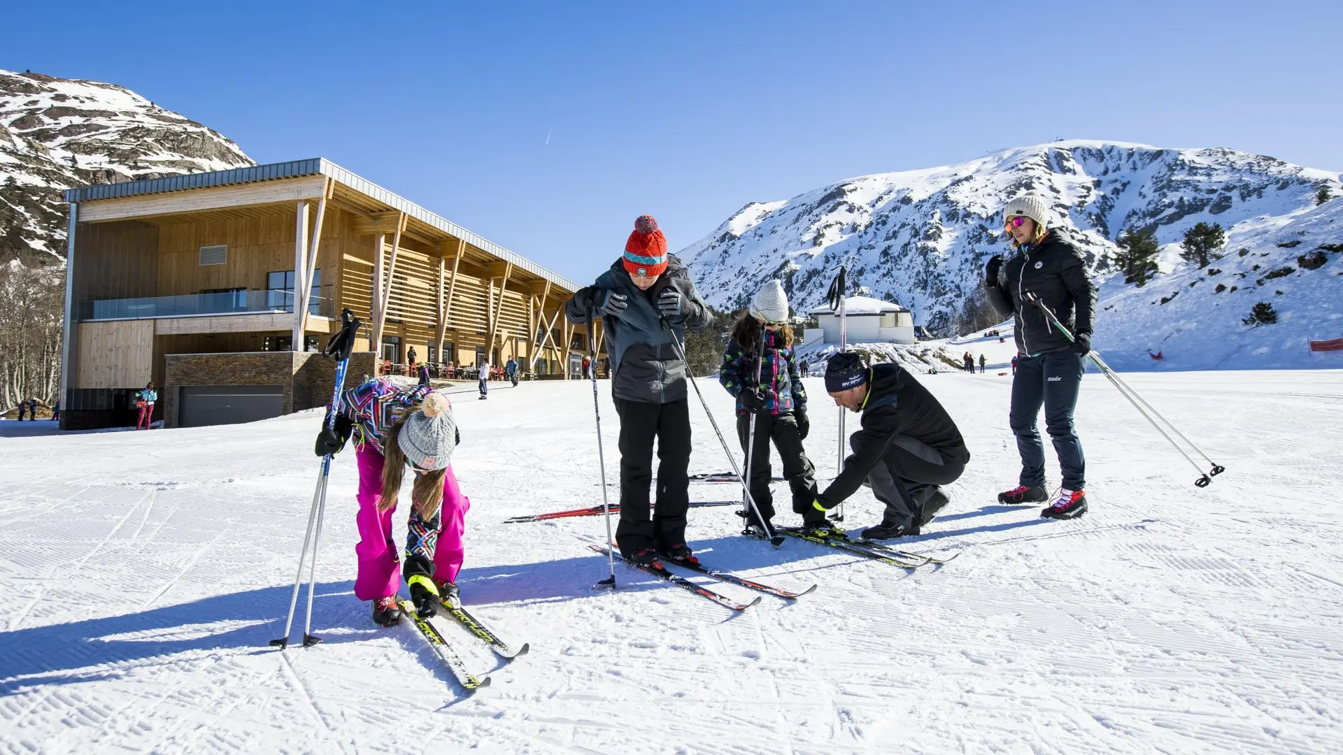 Départ en ski de fond - Espace Somport