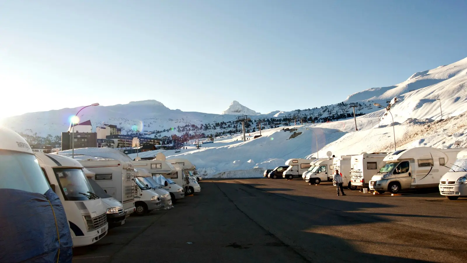 Aire de camping-cars de La Pierre Saint-Martin - Hiver