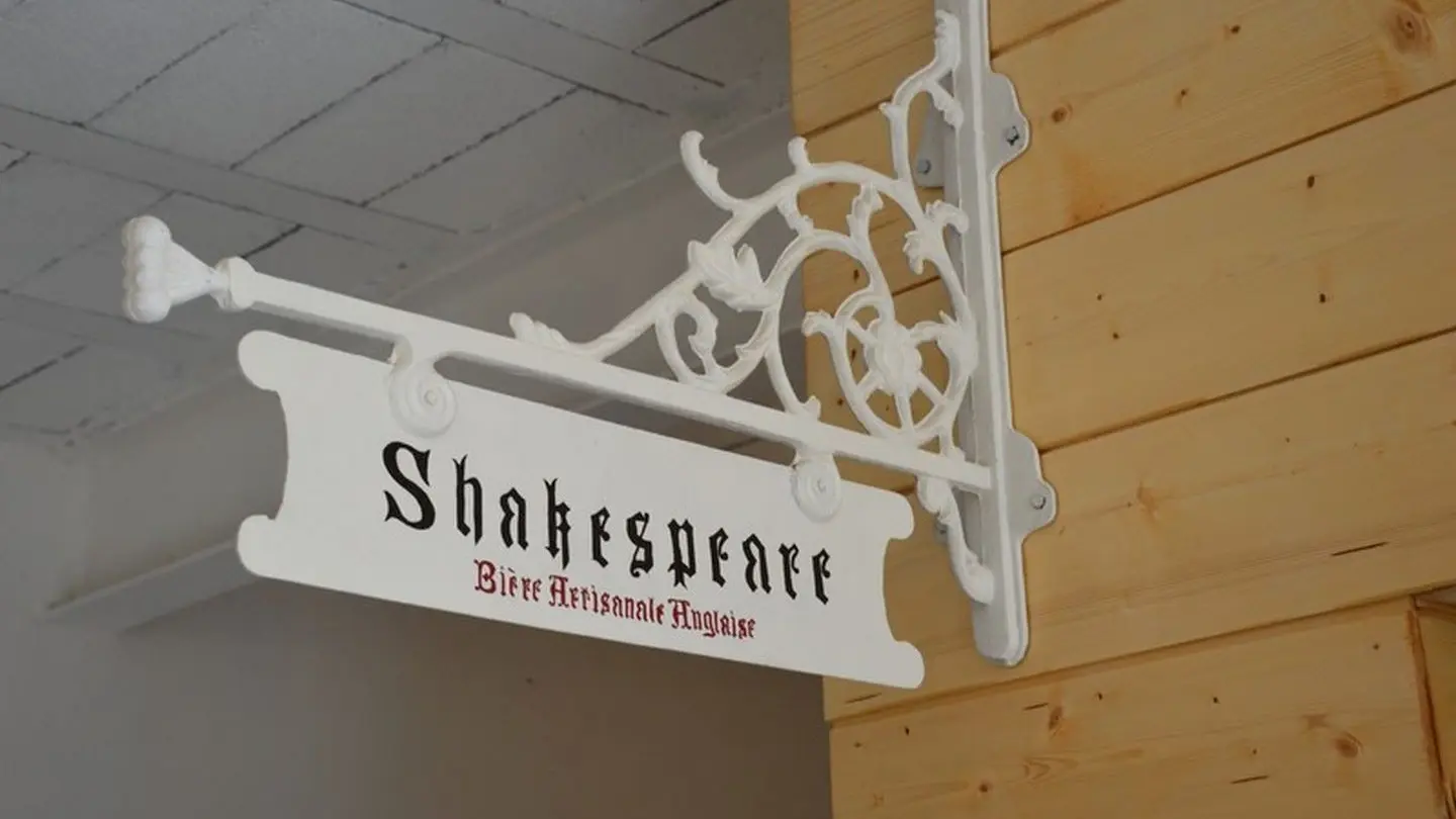 Bières artisanales Shakespeare - Pancarte