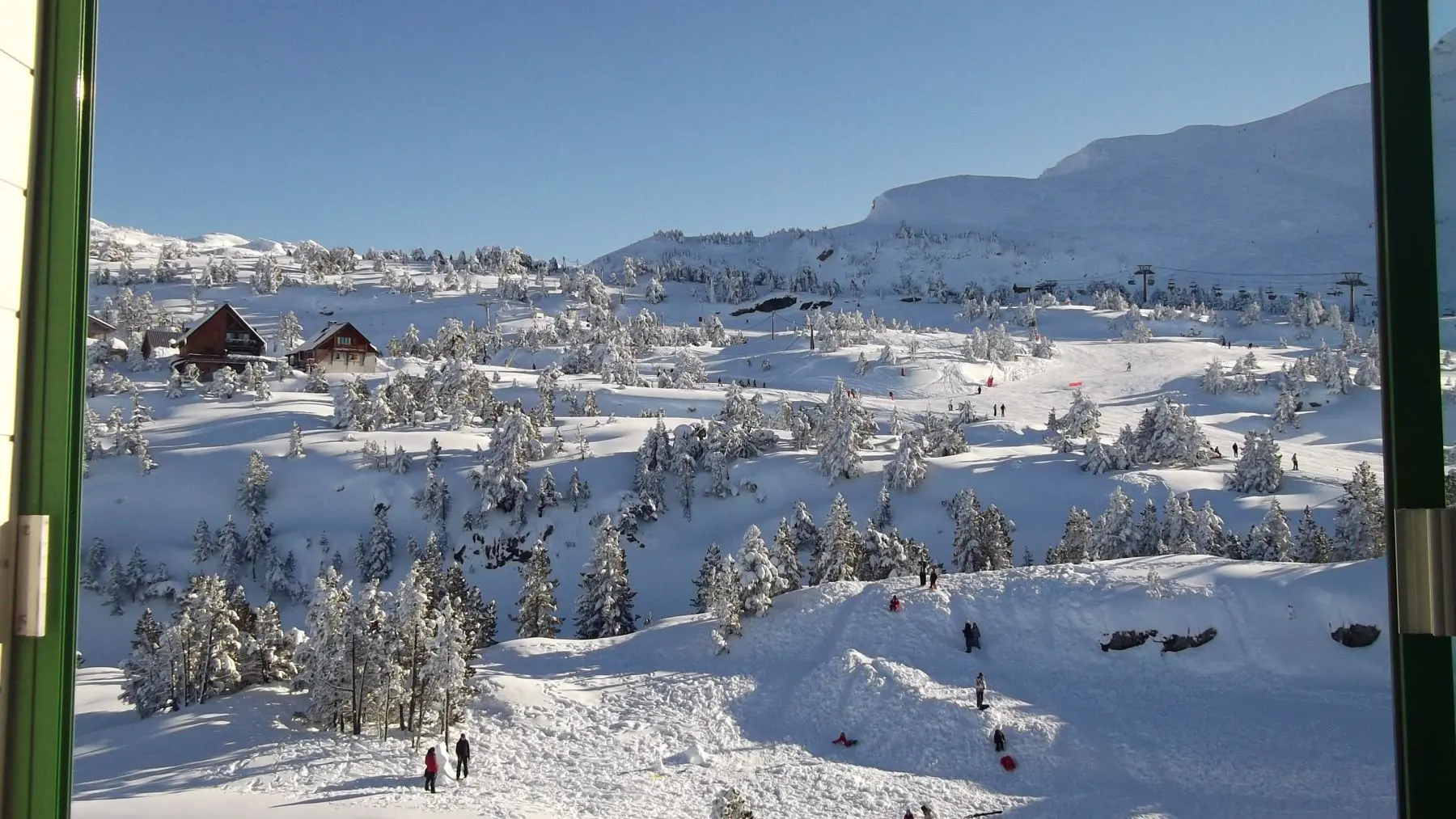 Vue depuis la loggia en hiver